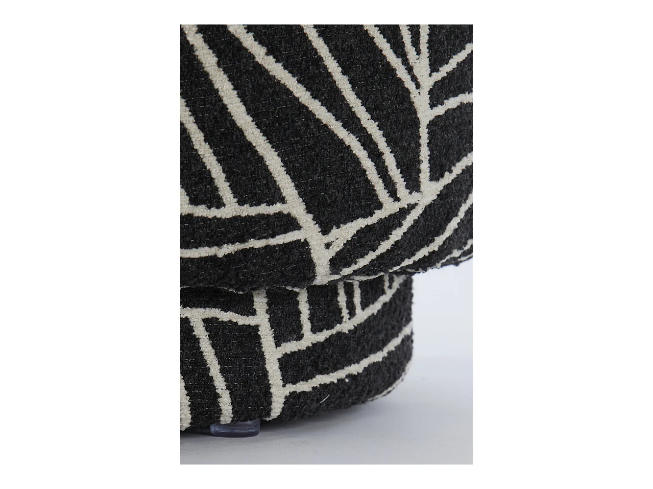 Pouf DAVONTE - Ø40x44cm - Noir