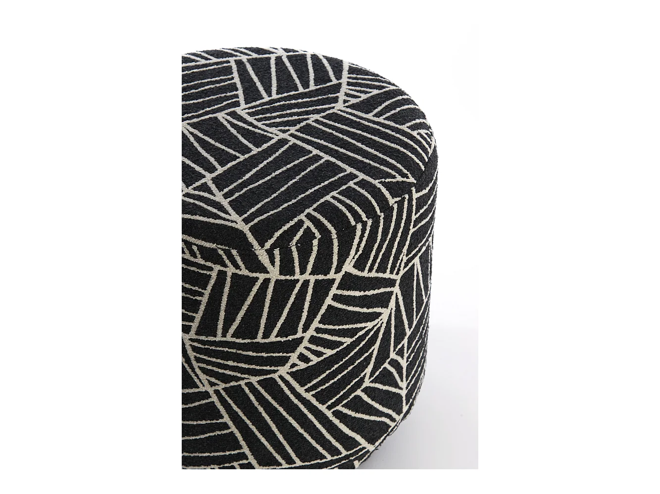 Pouf DAVONTE - Ø40x44cm - Noir