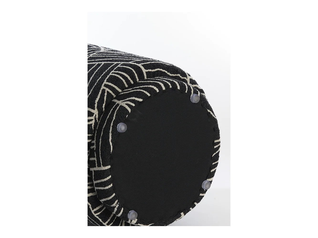 Pouf DAVONTE - Ø40x44cm - Noir