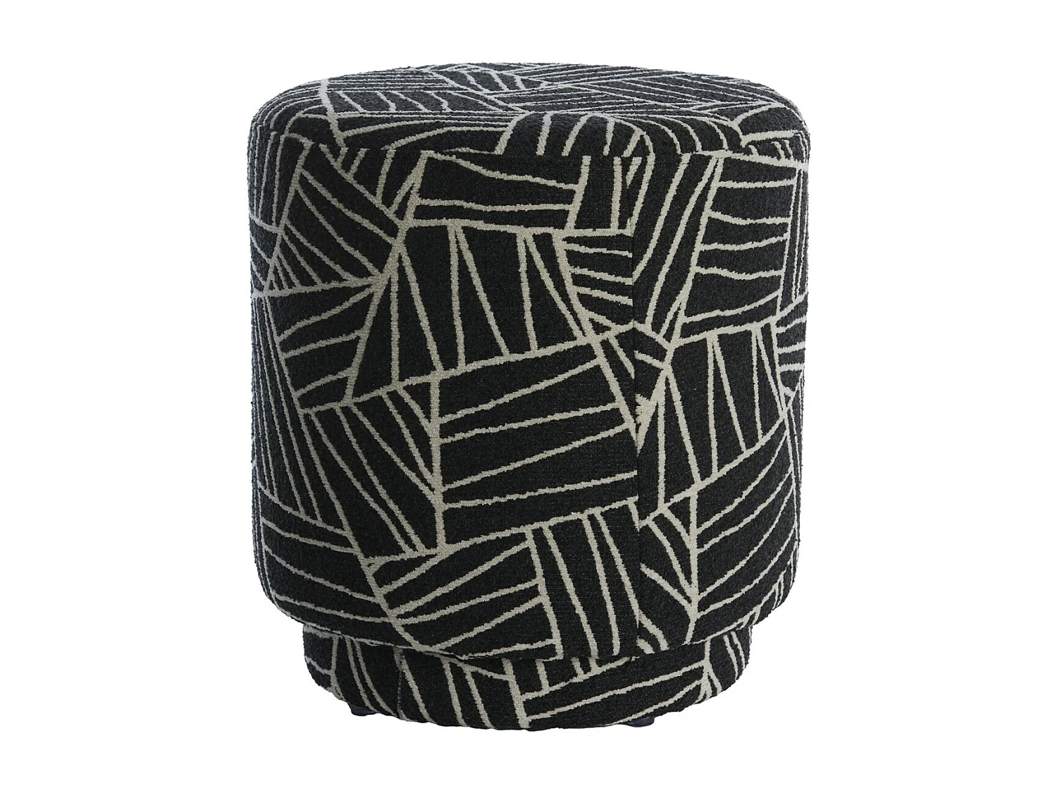 Pouf DAVONTE - Ø40x44cm - Noir