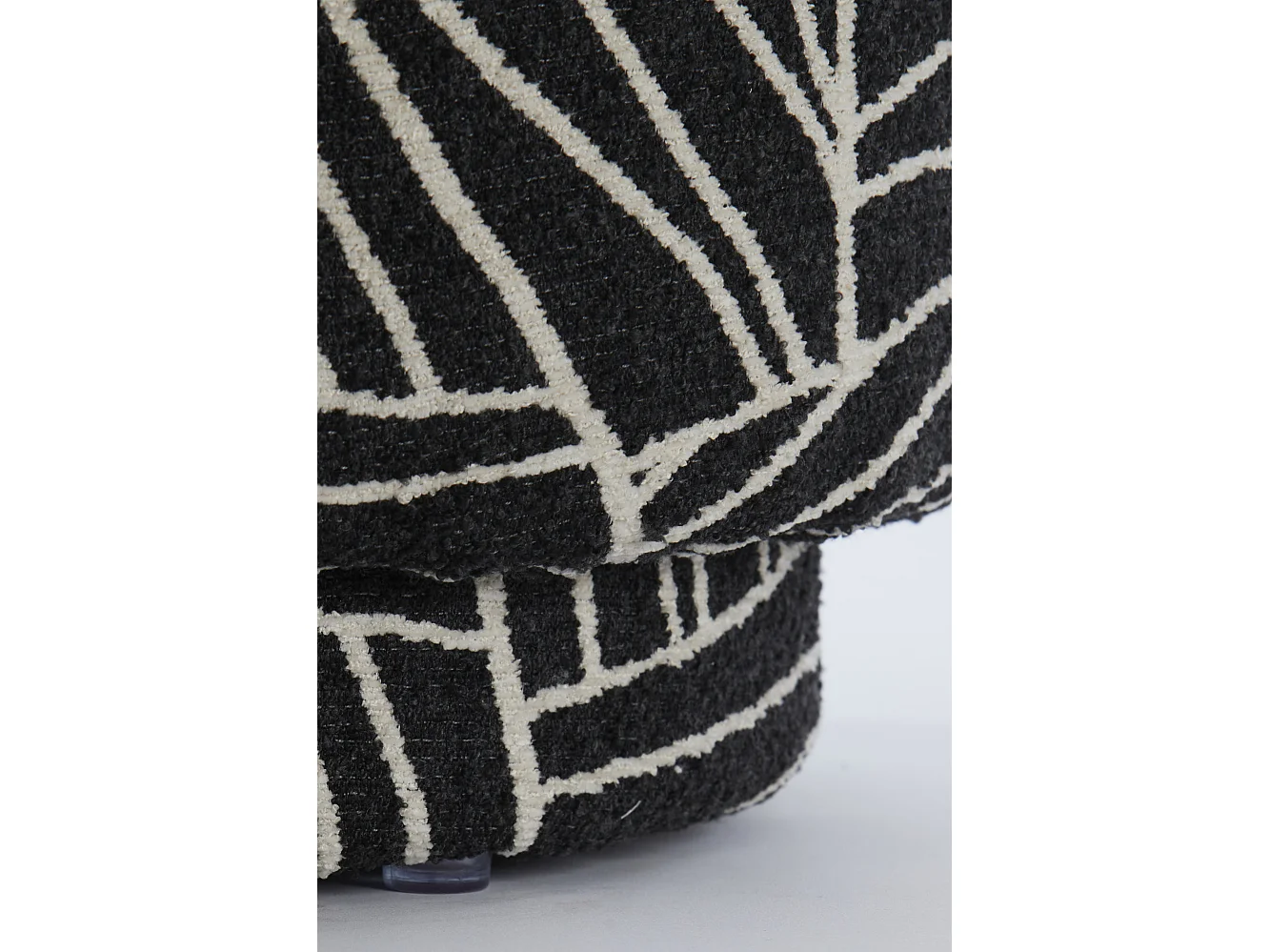 Pouf DAVONTE - Ø40x44cm - Noir