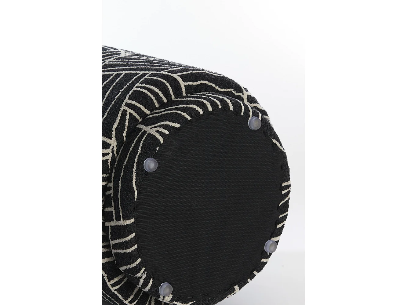 Pouf DAVONTE - Ø40x44cm - Noir