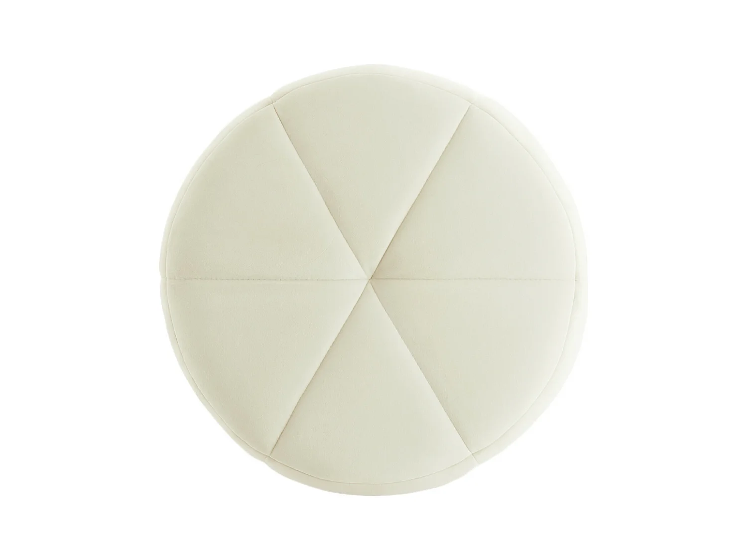 Pouf BATOEMI - Ø51x45cm - Weiß