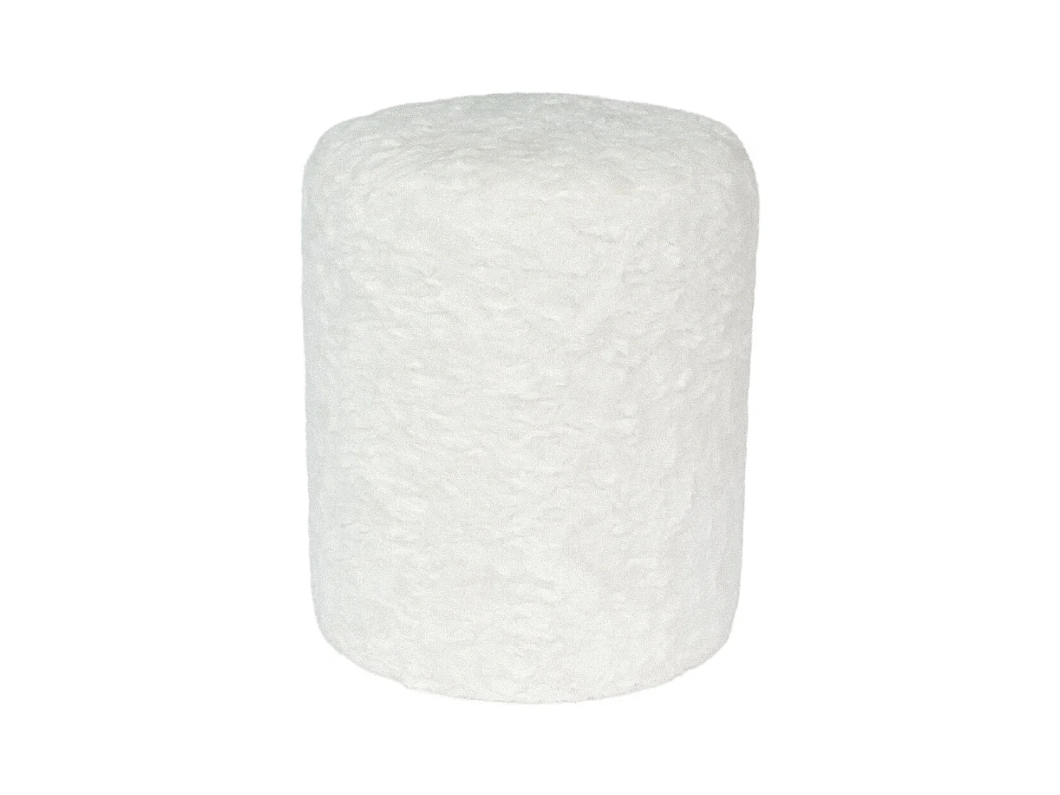 Pouf Tierno - Weiß - Rund