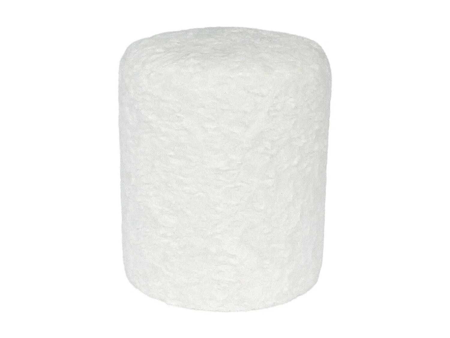 Pouf Tierno - Weiß - Rund