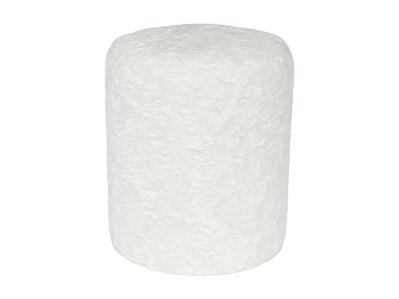 Pouf Tierno - Weiß - Rund