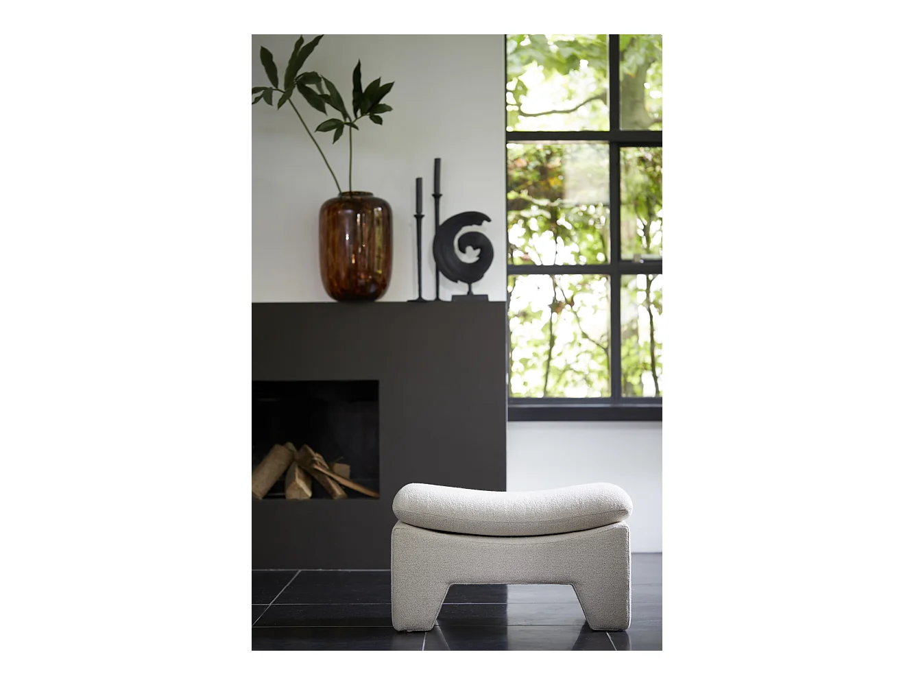 Pouf DASHA - 80x40x48,5cm - Marron