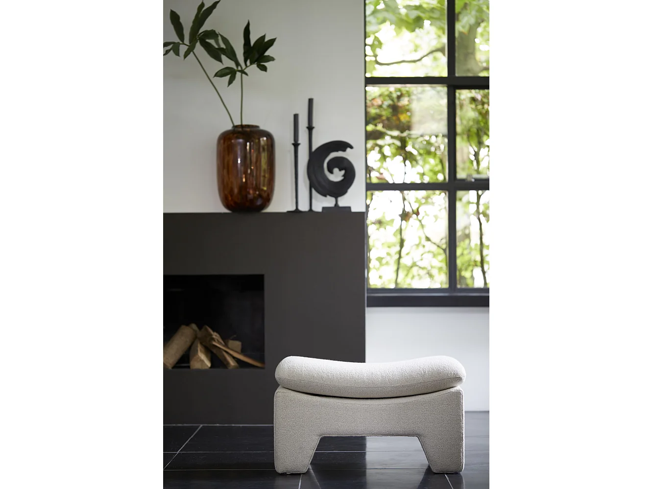 Pouf DASHA - 80x40x48,5cm - Marron