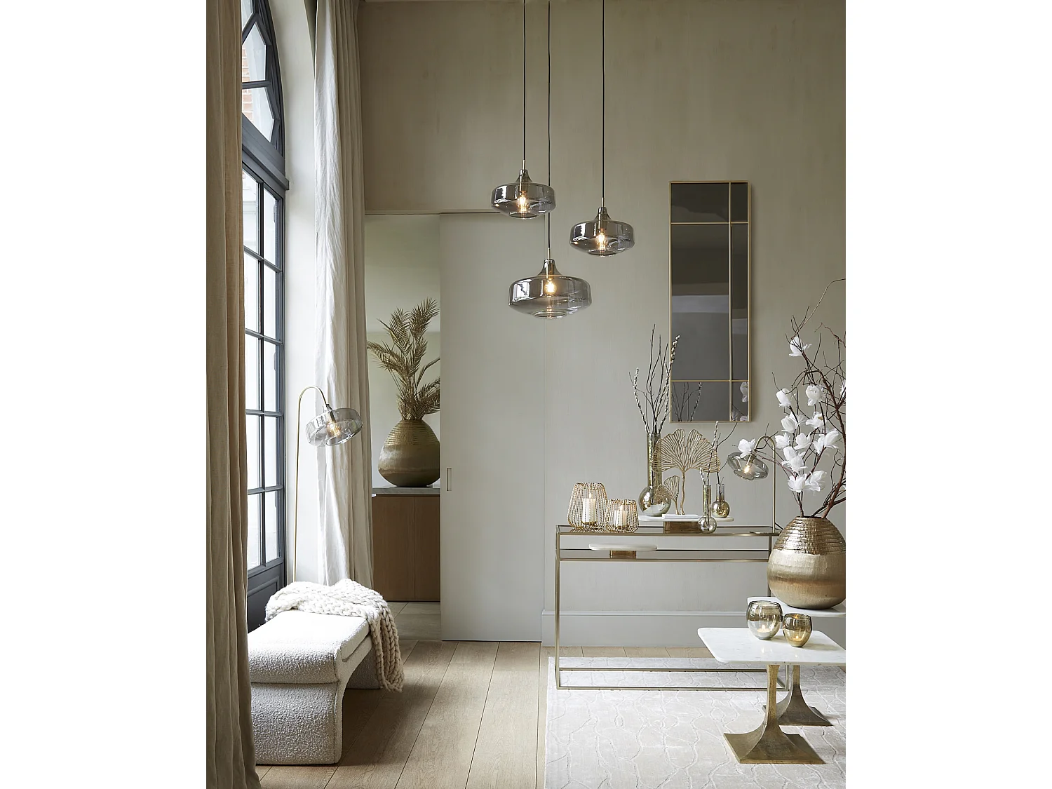 Pouf NAFYA - 119x45x48cm - Marron