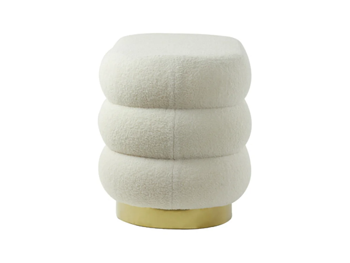 Pouf LYALL - 80x40x45cm - Blanc