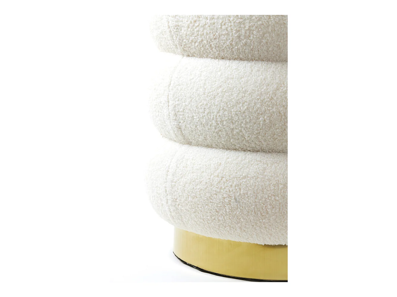 Pouf LYALL - 80x40x45cm - Blanc