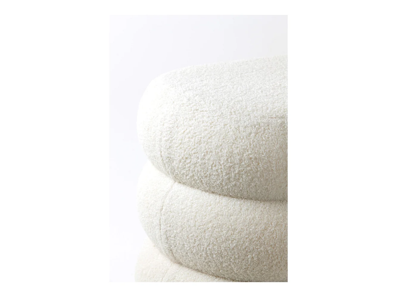 Pouf LYALL - 80x40x45cm - Blanc