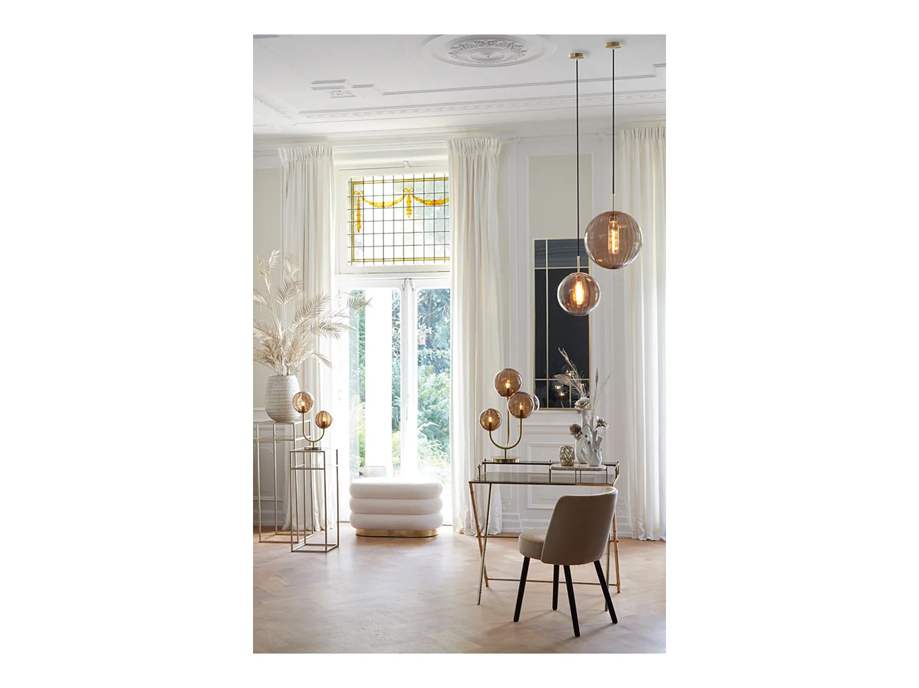 Pouf LYALL - 80x40x45cm - Blanc