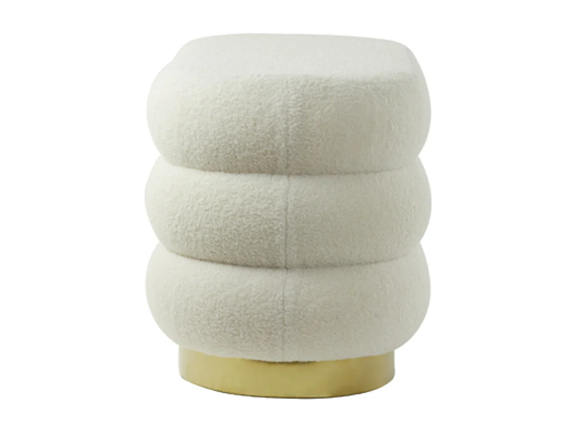 Pouf LYALL - 80x40x45cm - Blanc