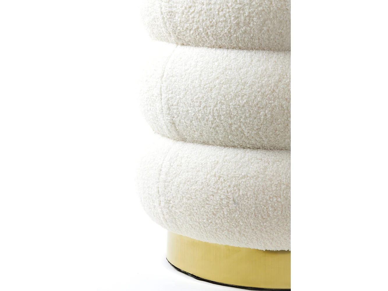 Pouf LYALL - 80x40x45cm - Blanc