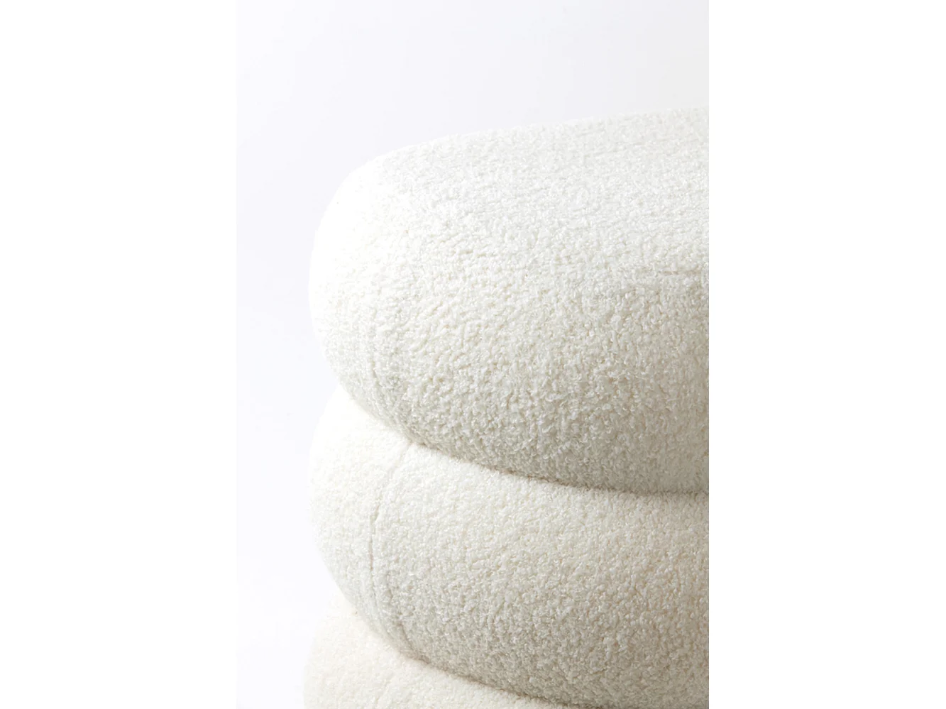 Pouf LYALL - 80x40x45cm - Blanc