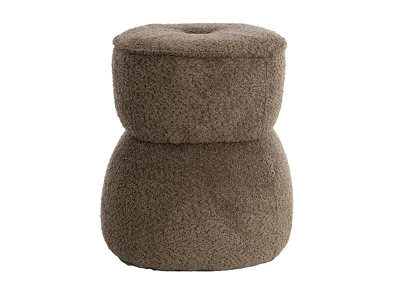 Sitzpuff LEYLA - Ø40x46cm - Braun