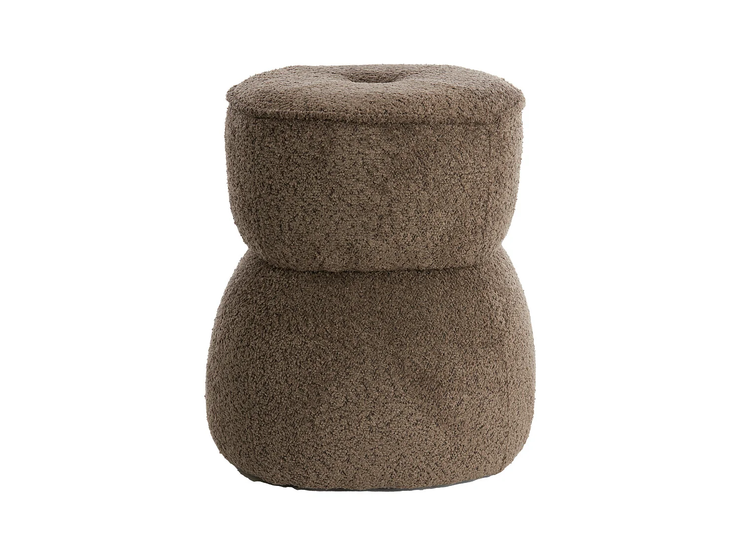 Pouf LEYLA - Ø40x46cm - Marron