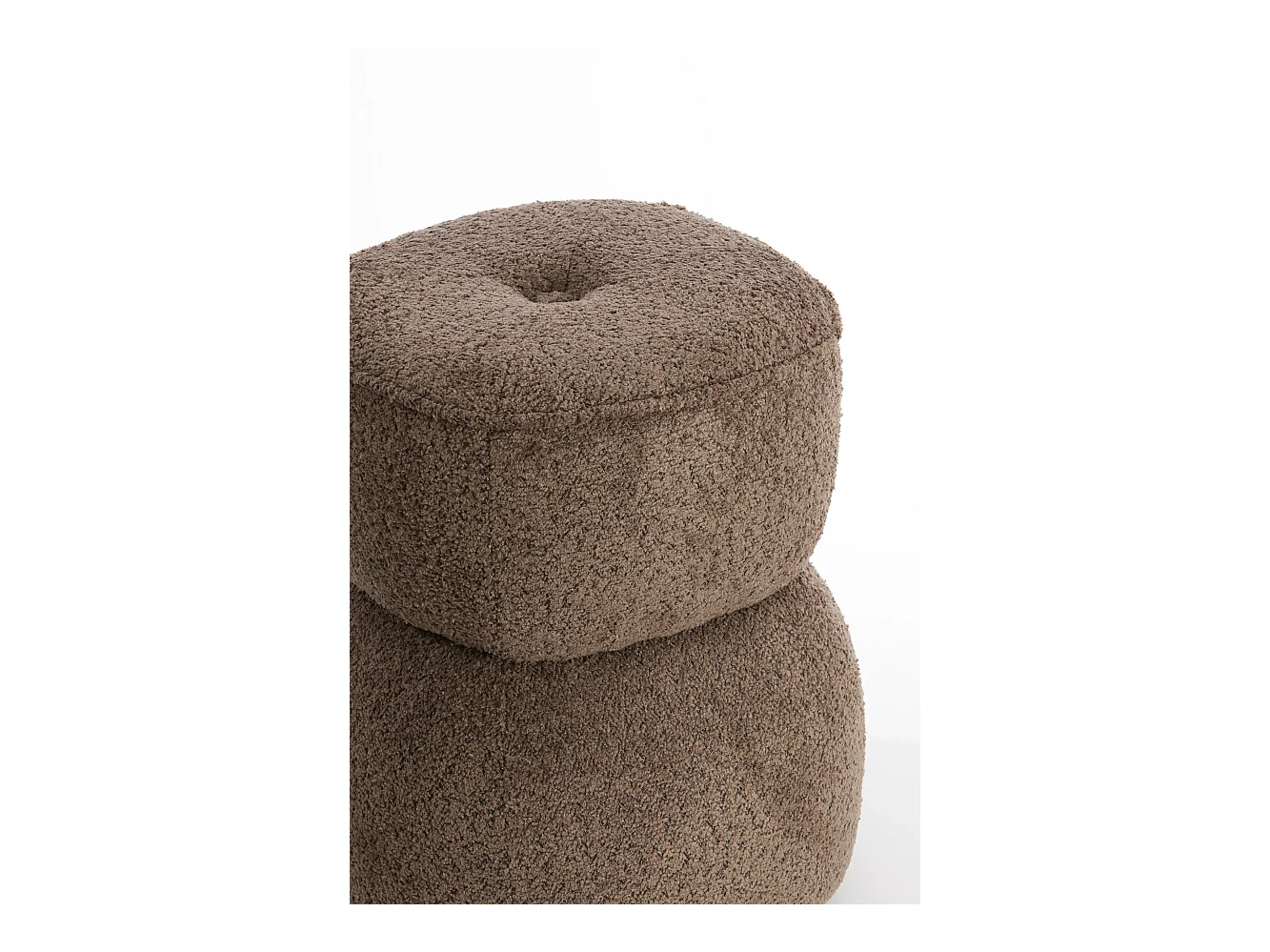Pouf LEYLA - Ø40x46cm - Marron