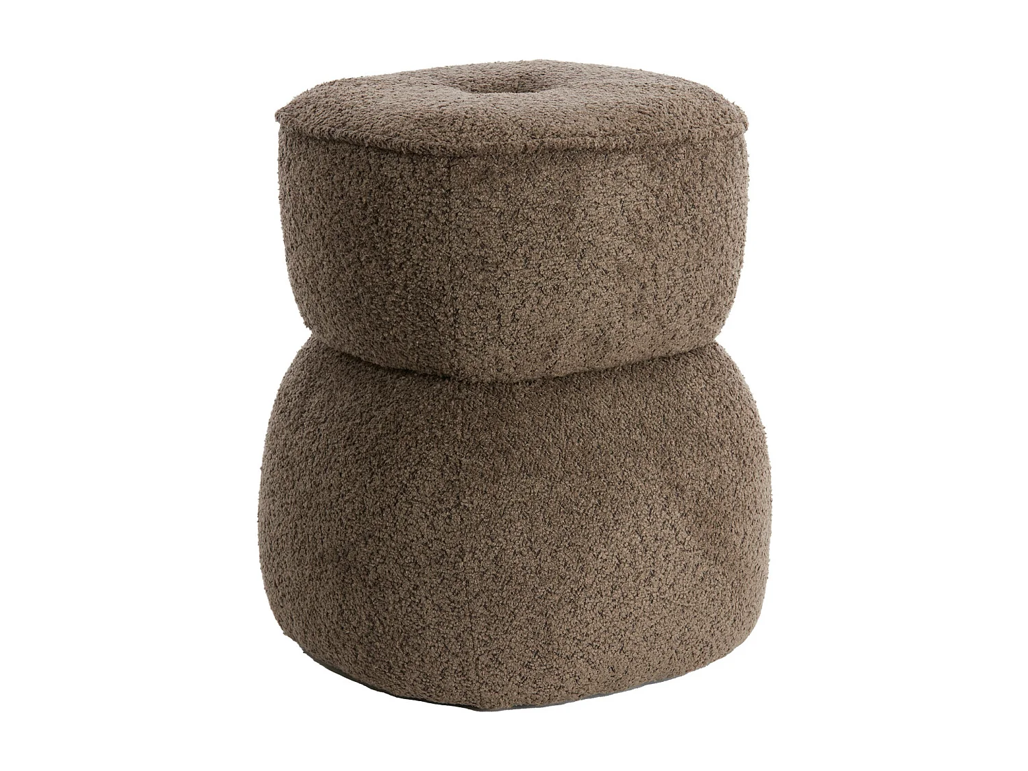 Pouf LEYLA - Ø40x46cm - Marron