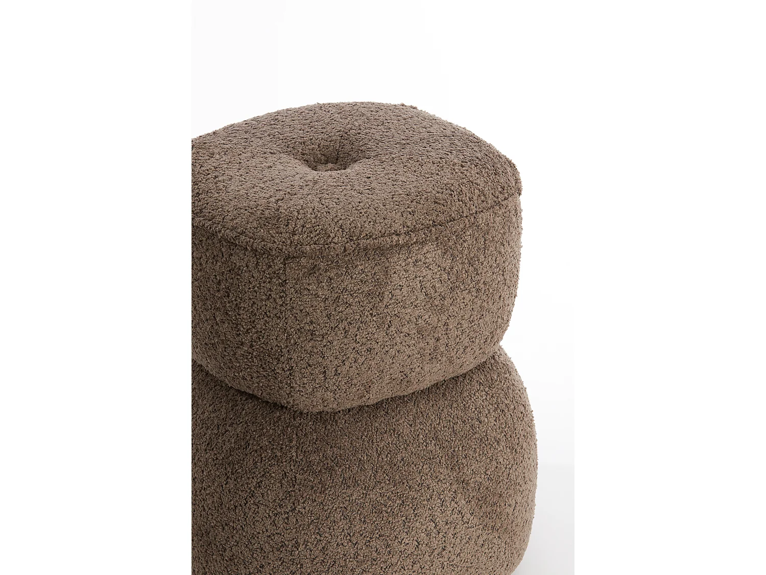 Pouf LEYLA - Ø40x46cm - Marron