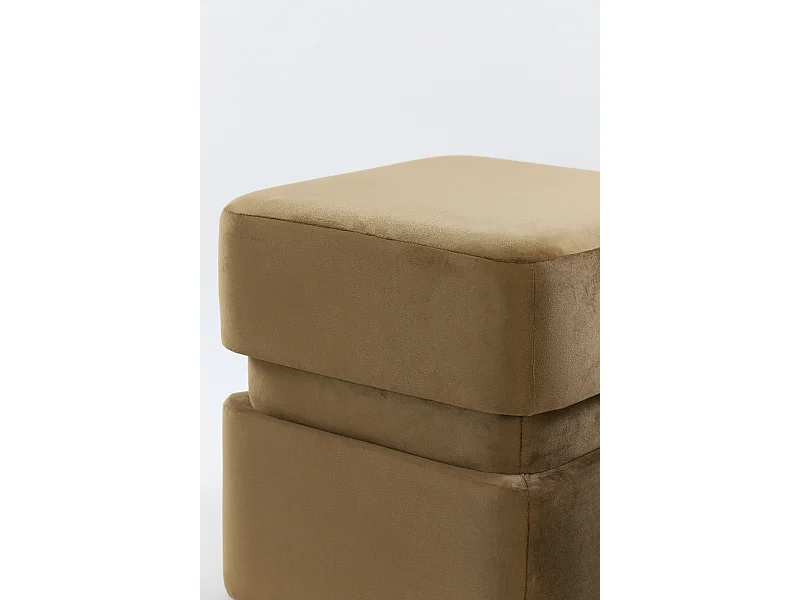 Poef PIAZZA - Ø40x42.5cm - Bruin