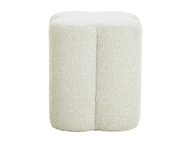 Pouf NALANI - Ø38x45cm - Blanc