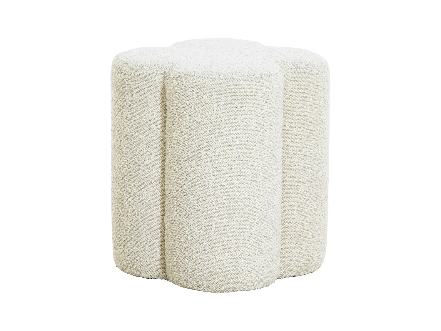 Pouf NALANI - Ø38x45cm - Blanc