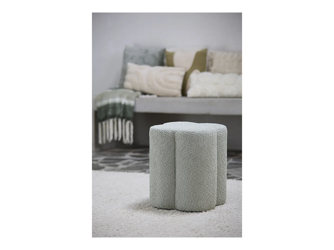 Pouf NALANI - Ø38x45cm - Vert