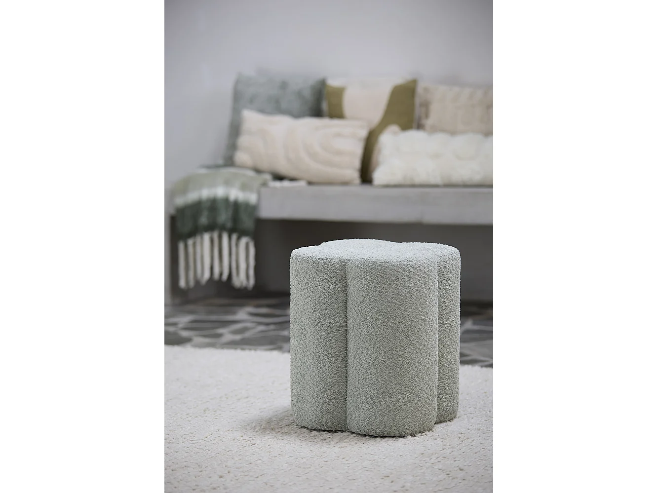 Pouf NALANI - Ø38x45cm - Vert