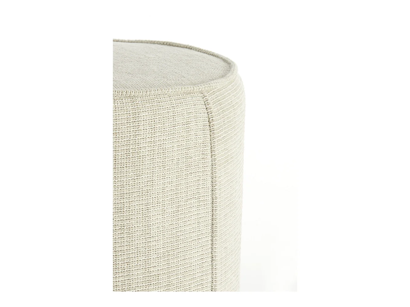 Pouf DOMONI - Ø50x40cm - Marron