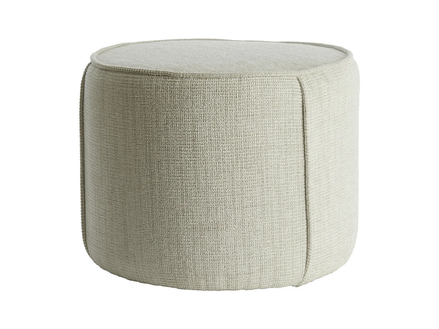 Pouf DOMONI - Ø50x40cm - Marron