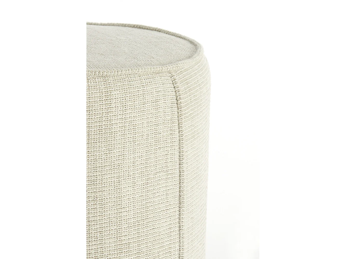 Pouf DOMONI - Ø50x40cm - Marron