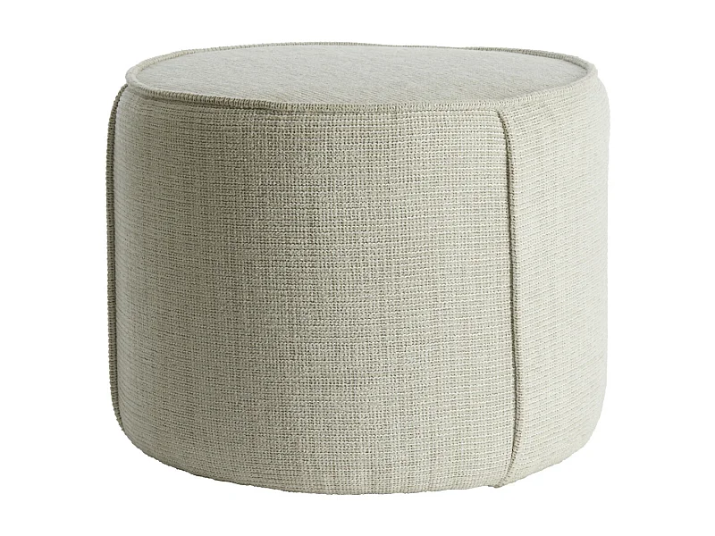 Pouf DOMONI - Ø50x40cm - Marron