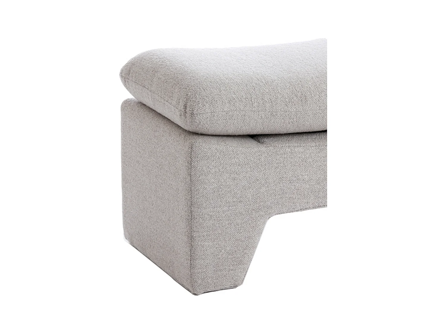 Pouf DASHA - 80x40x48,5cm - Gris