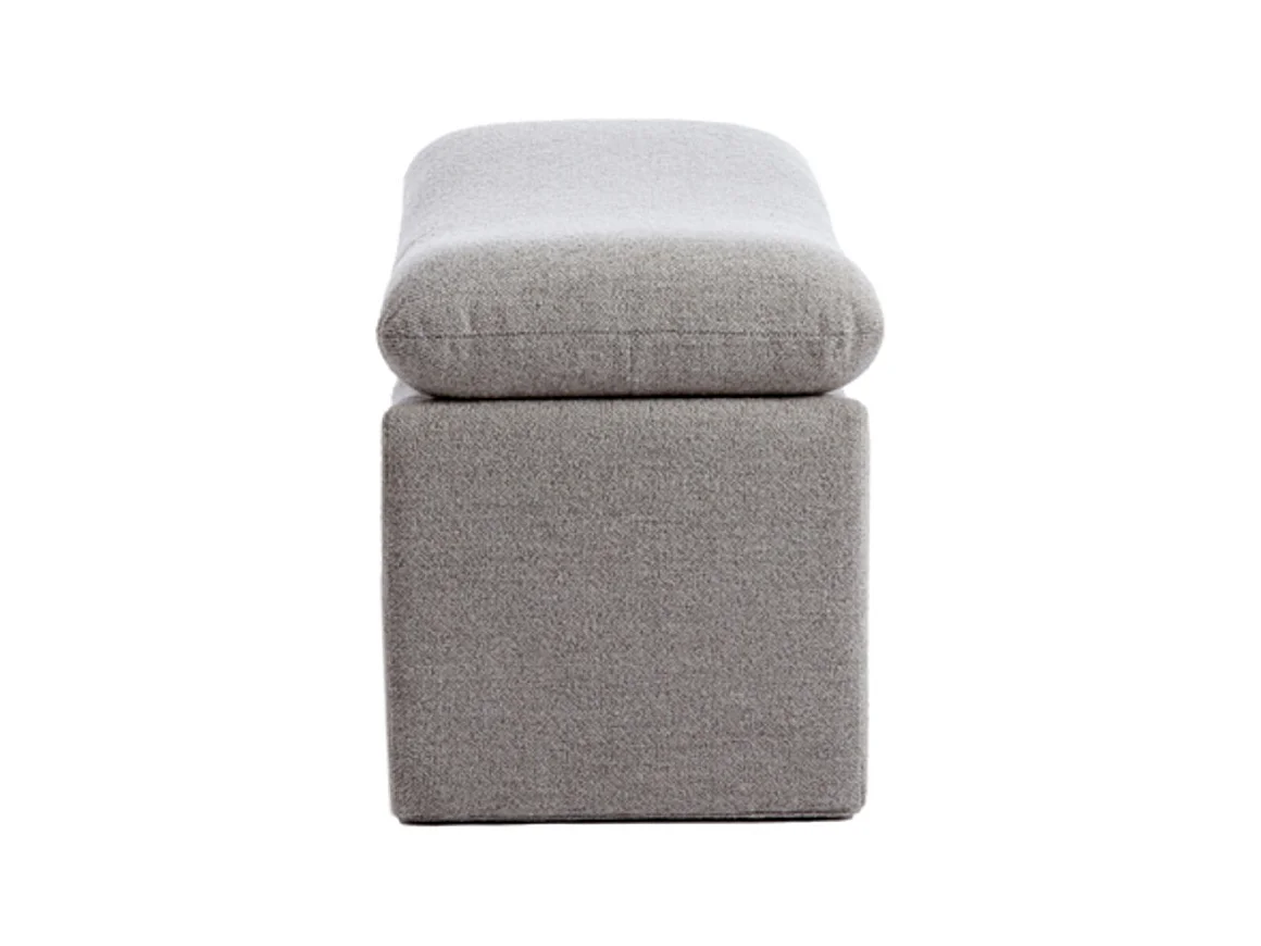 Pouf DASHA - 80x40x48,5cm - Gris