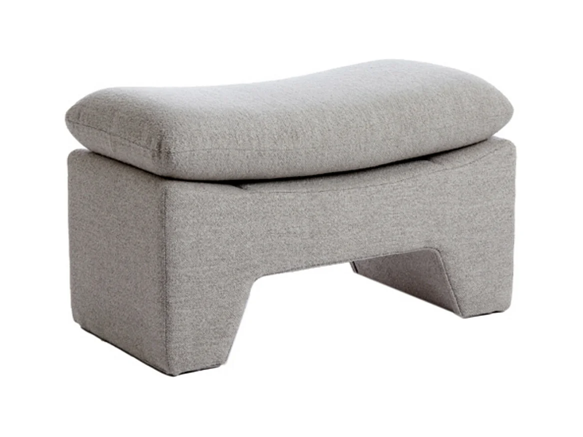 Pouf DASHA - 80x40x48,5cm - Gris