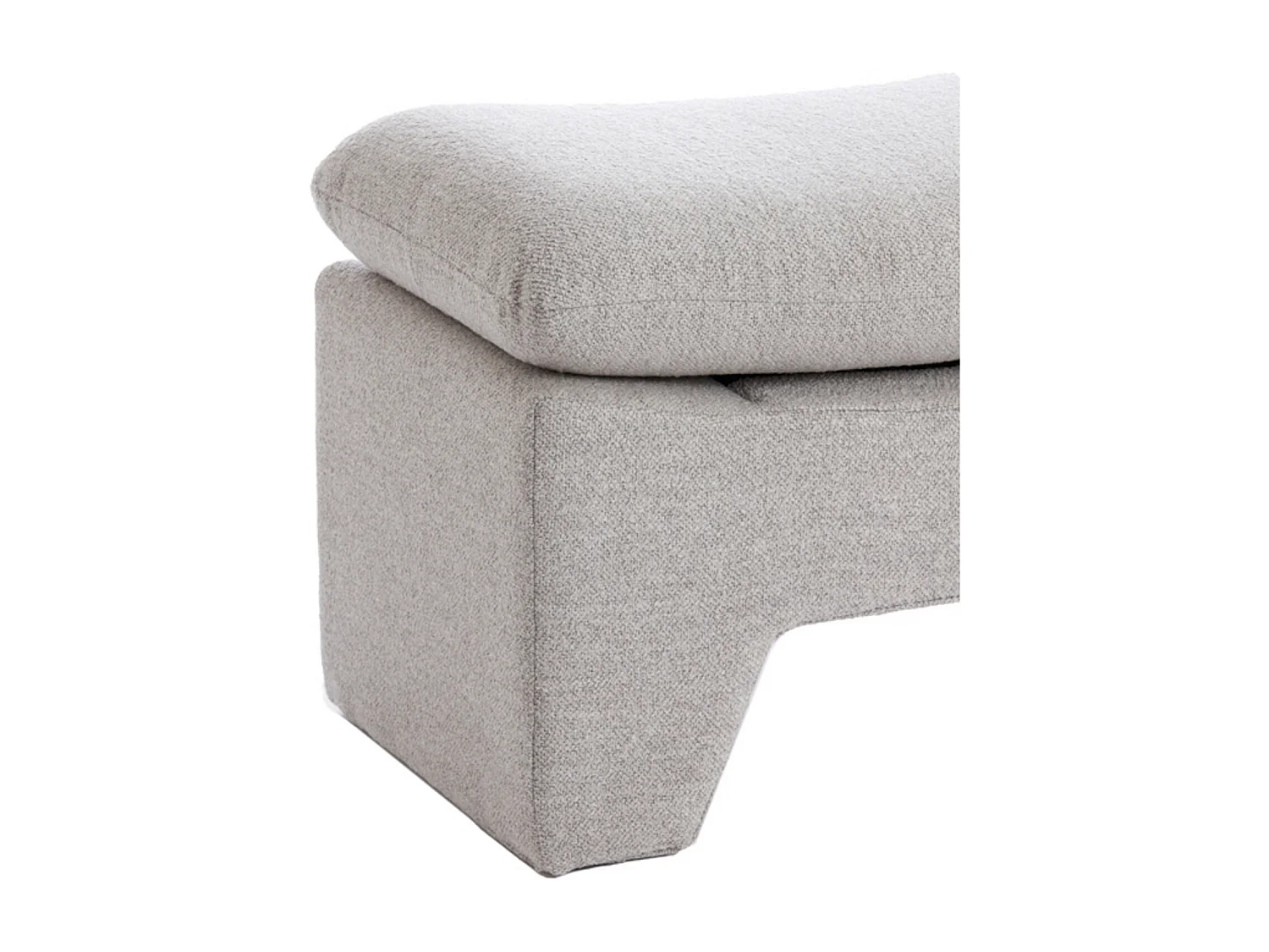 Pouf DASHA - 80x40x48,5cm - Gris
