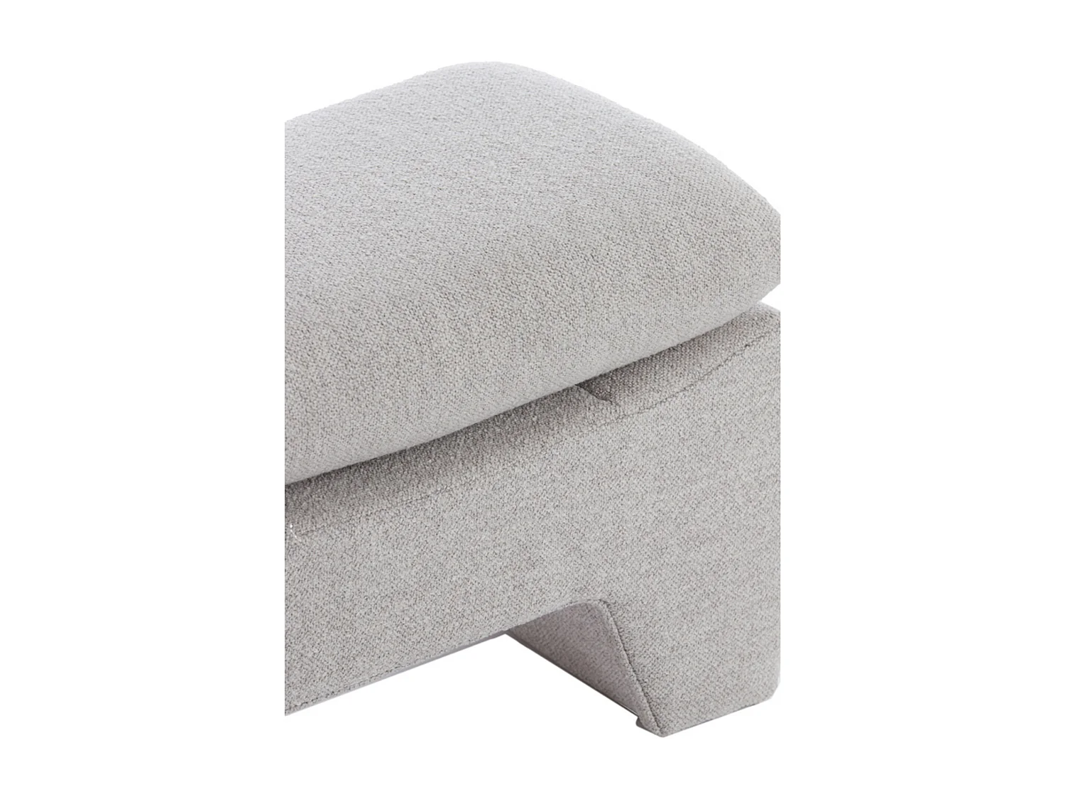 Pouf DASHA - 80x40x48,5cm - Gris