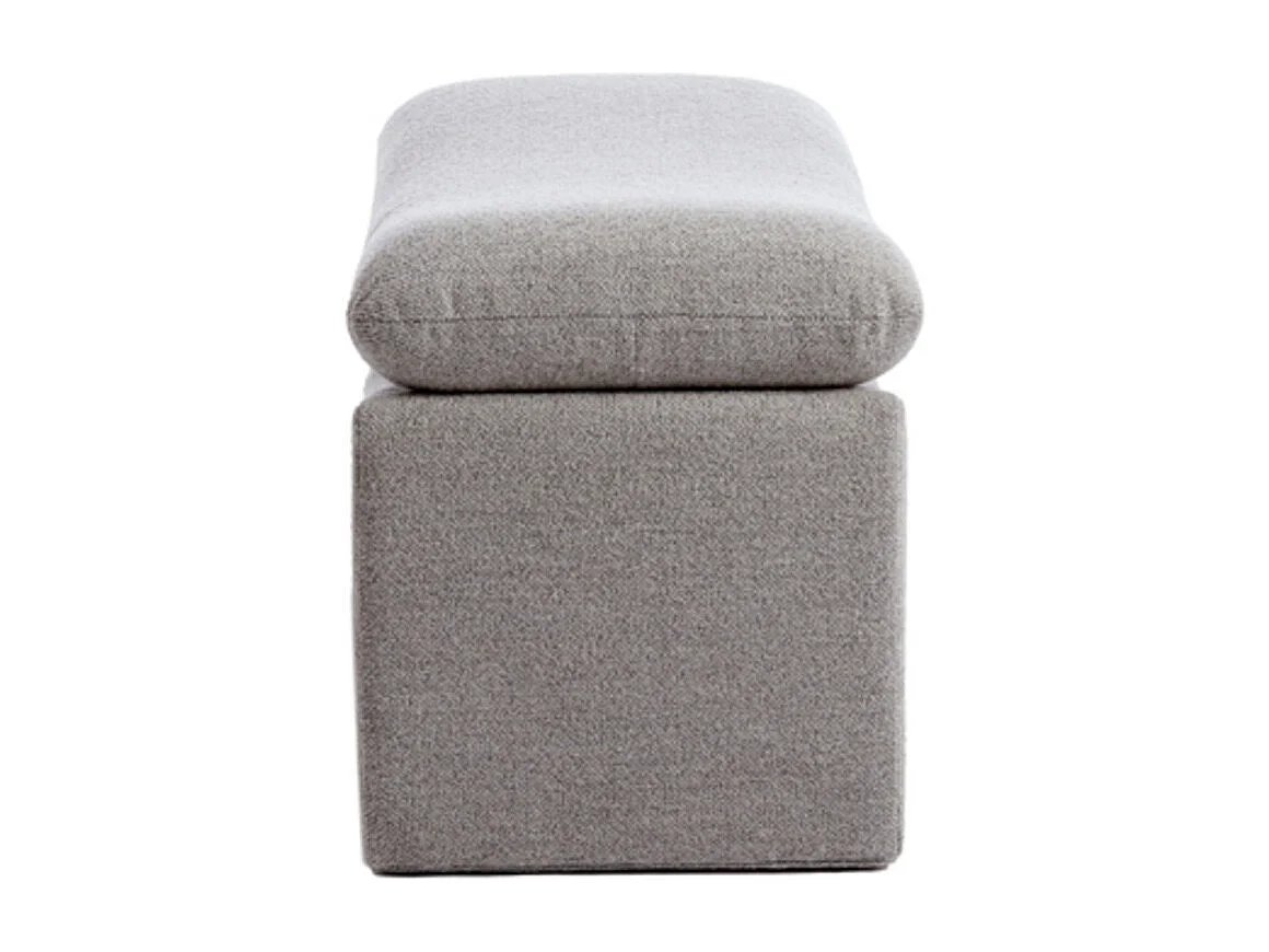 Pouf DASHA - 80x40x48,5cm - Gris