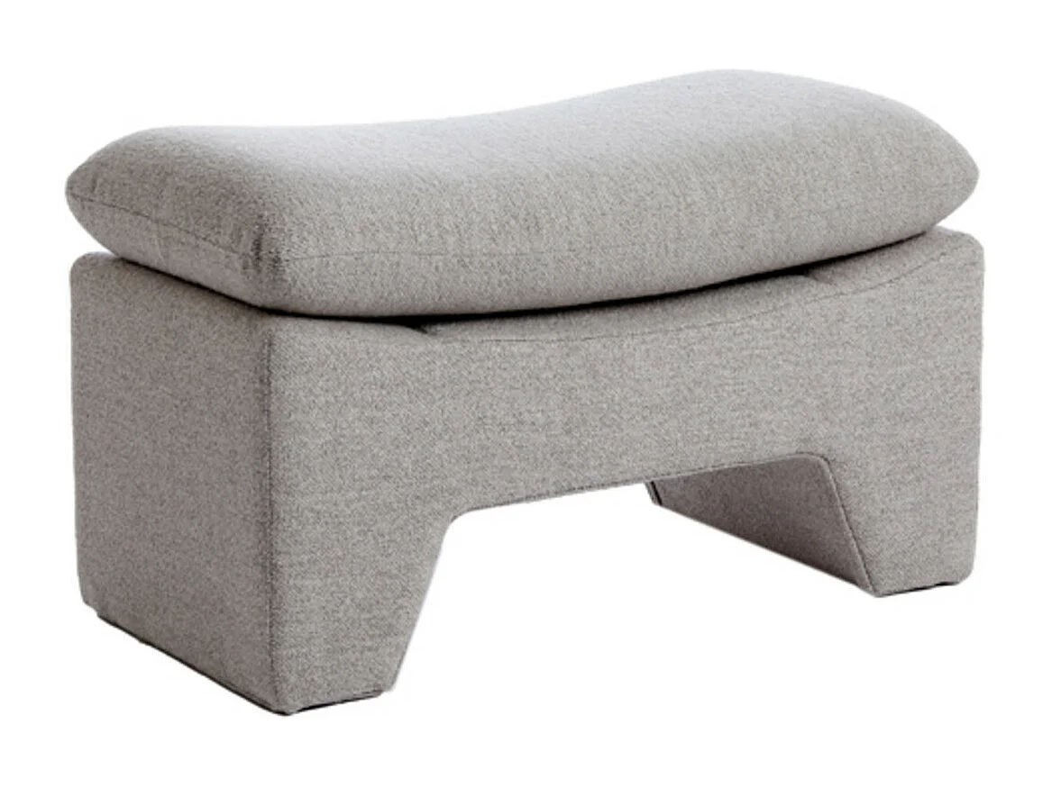 Pouf DASHA - 80x40x48,5cm - Gris