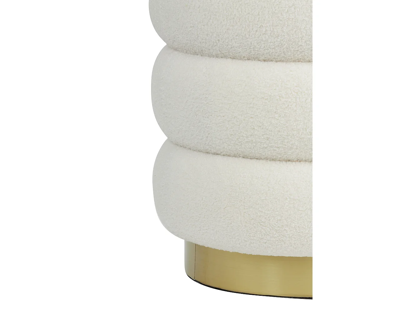 Pouf KIMI - Ø40x45cm - Blanc