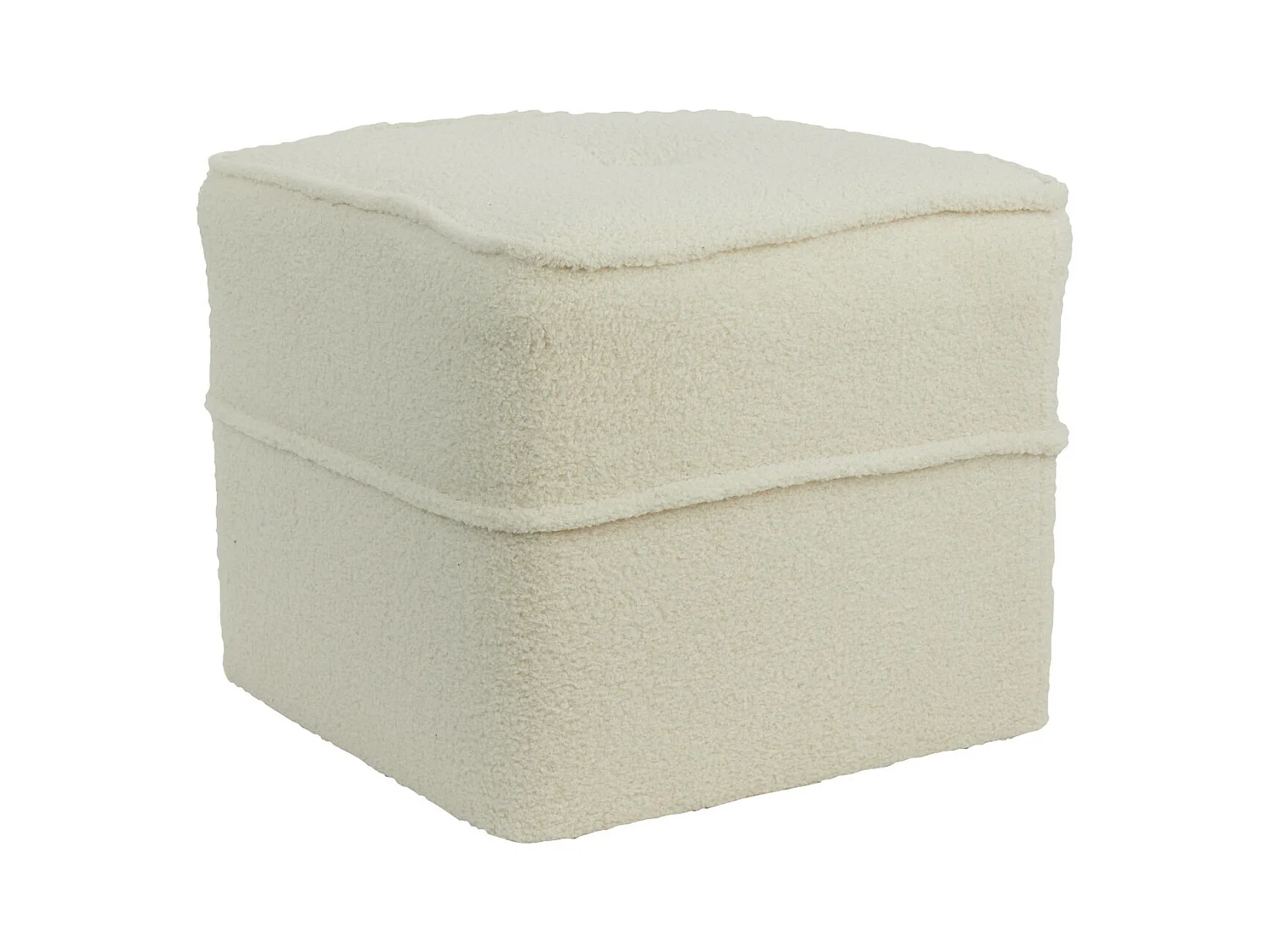 Pouf KIKI - Ø40x35cm - Blanc