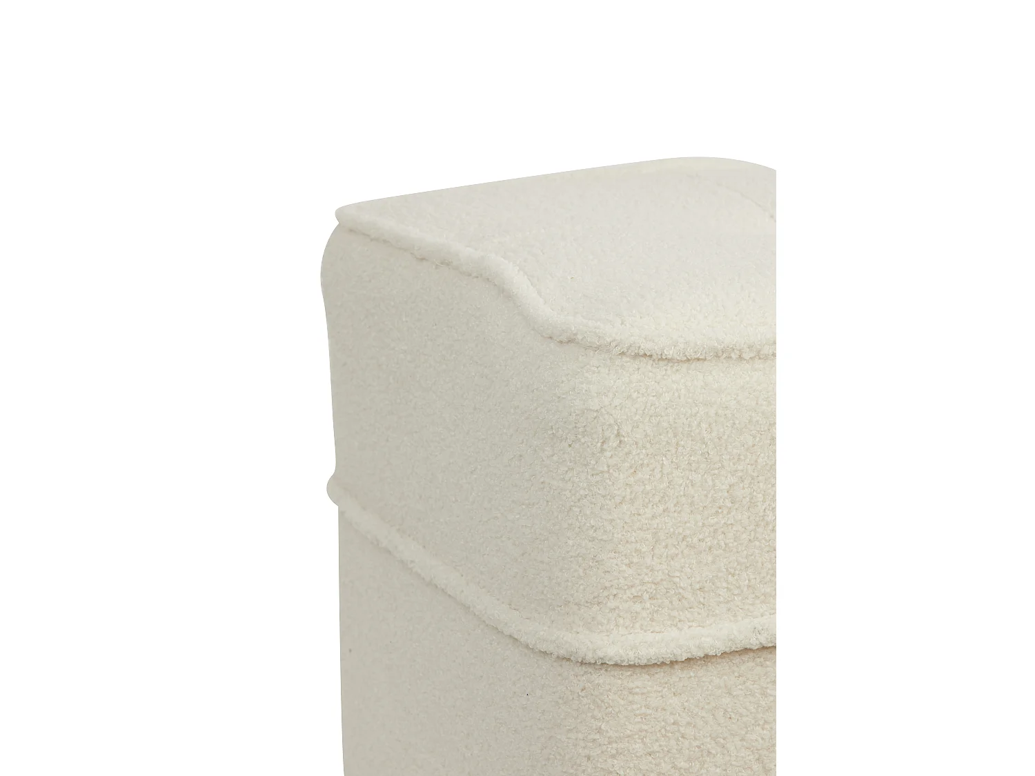 Pouf KIKI - Ø40x35cm - Blanc