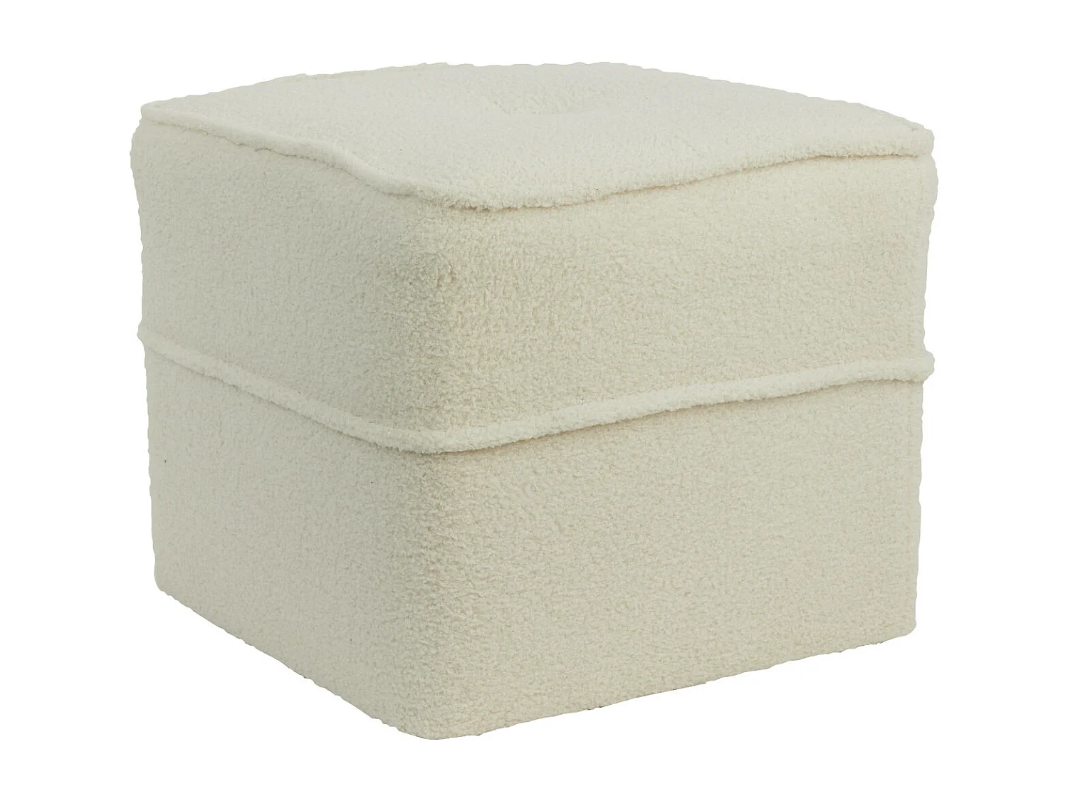 Pouf KIKI - Ø40x35cm - Blanc