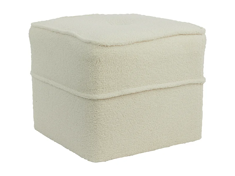 Pouf KIKI - Ø40x35cm - Weiß