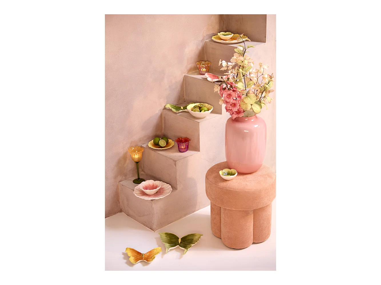 Pouf CURTEA - Ø42x43cm - Orange