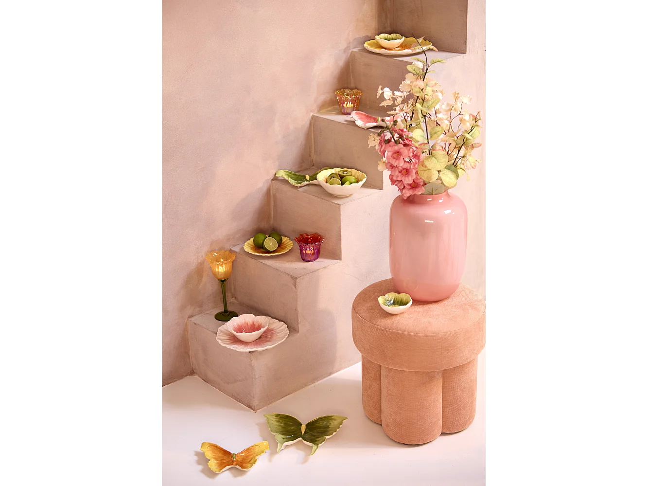 Pouf CURTEA - Ø42x43cm - Orange