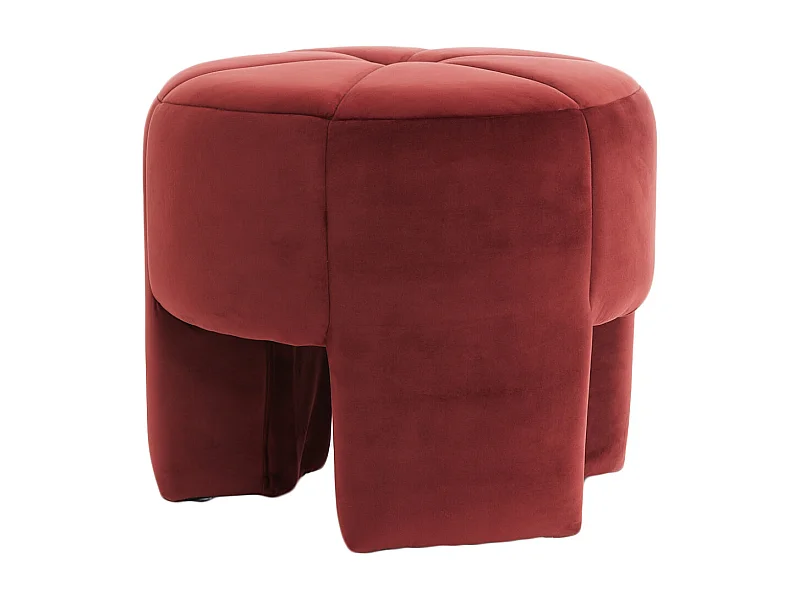 Pouf BATOEMI - Ø51x45cm - Rot