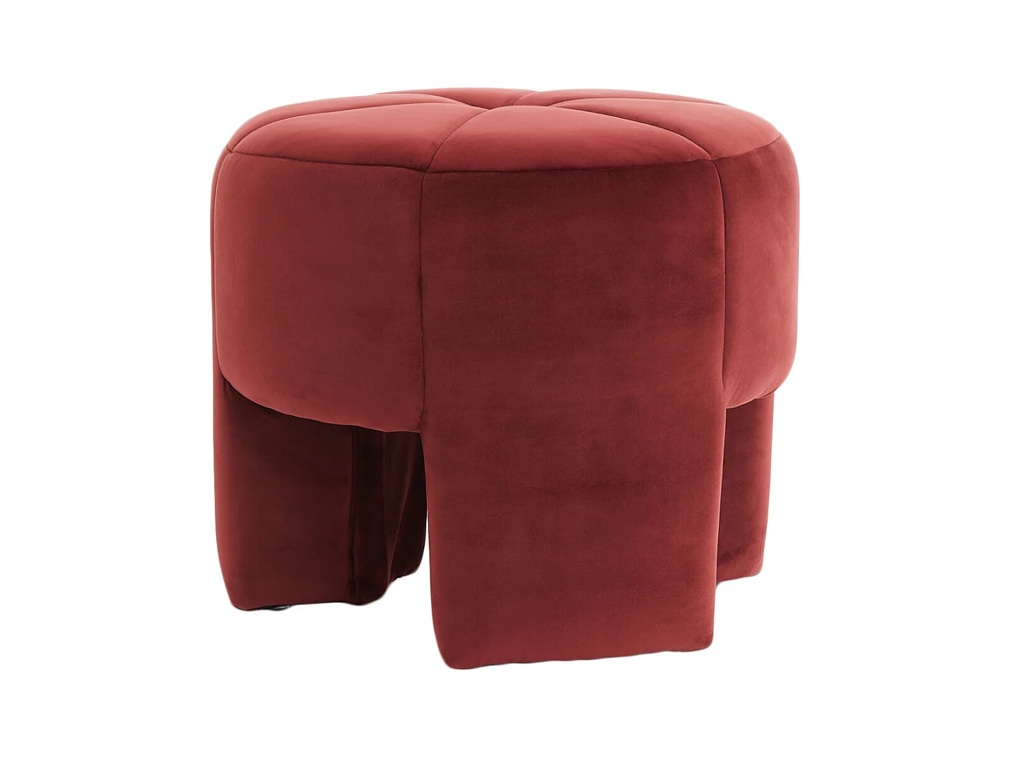 Pouf BATOEMI - Ø51x45cm - Rouge